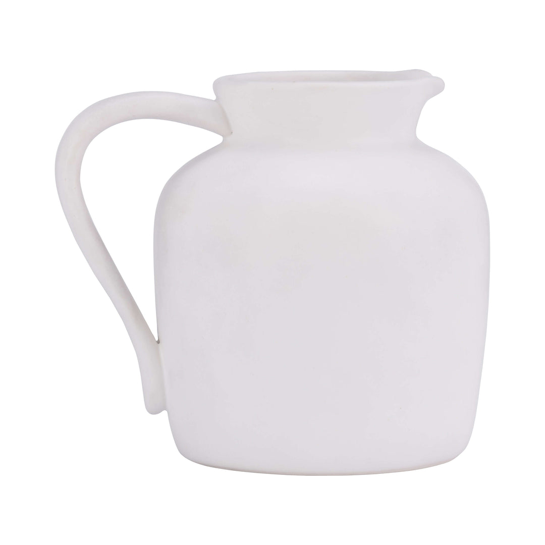 Cer, 5" Pitcher Vase, White