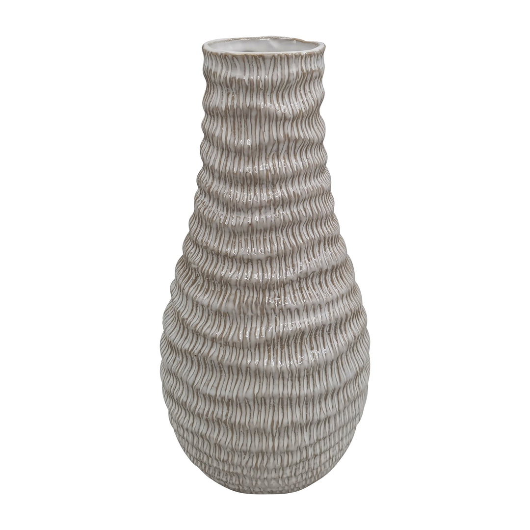 Porcelain, 11" Coastal Vase, Ivory