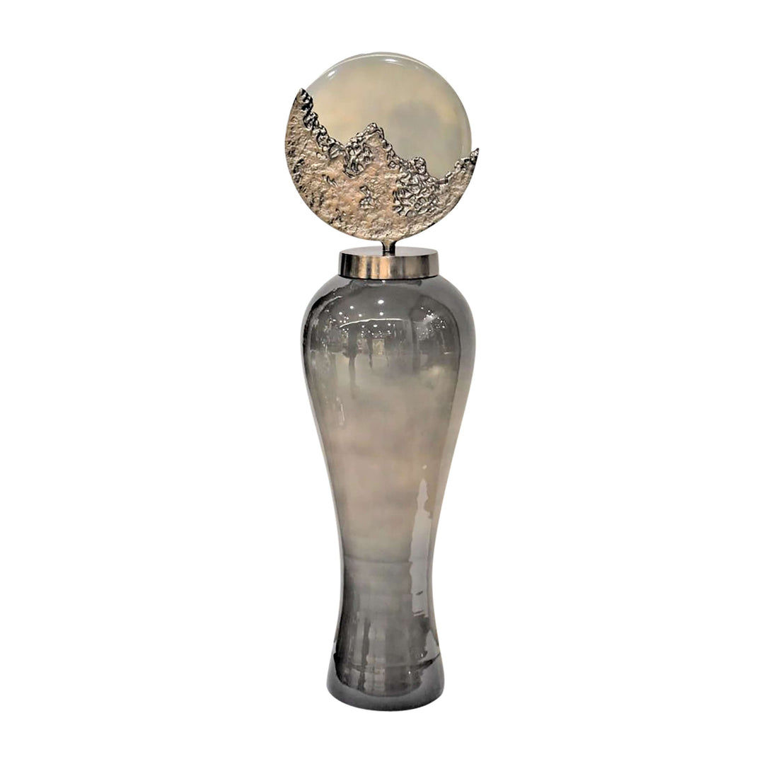 Glass, 44" Mid-century Floor Vase, Multi, Kd