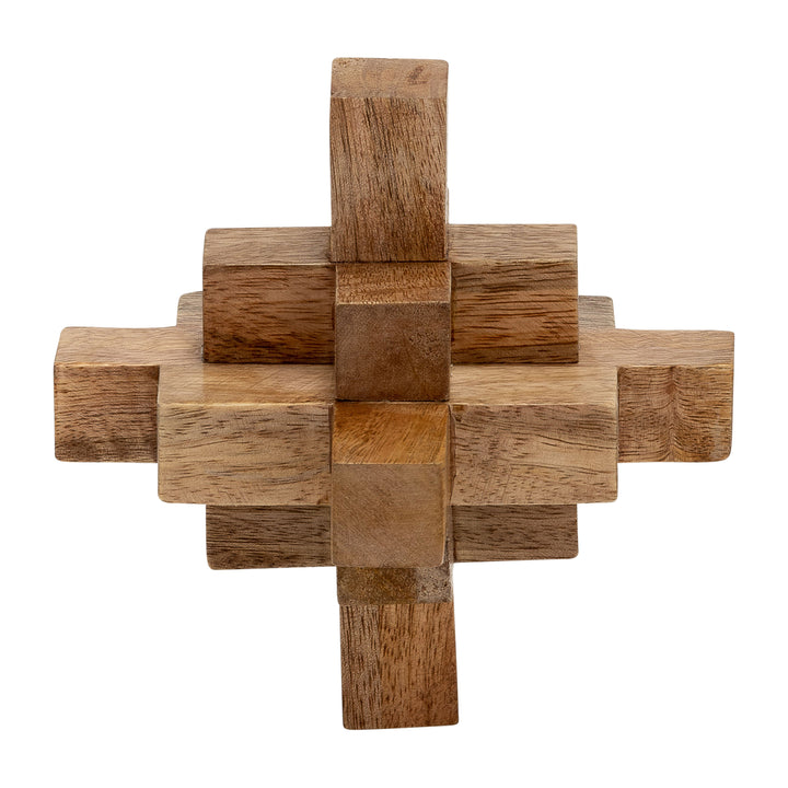 Wood, 6"  Geometric Orb, Natural