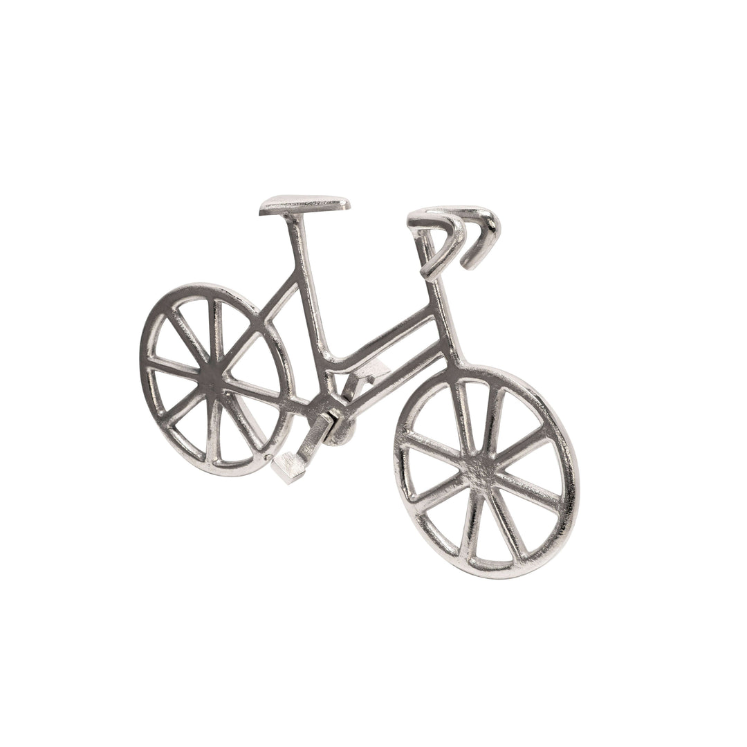 9" Metal Bicycle, Silver