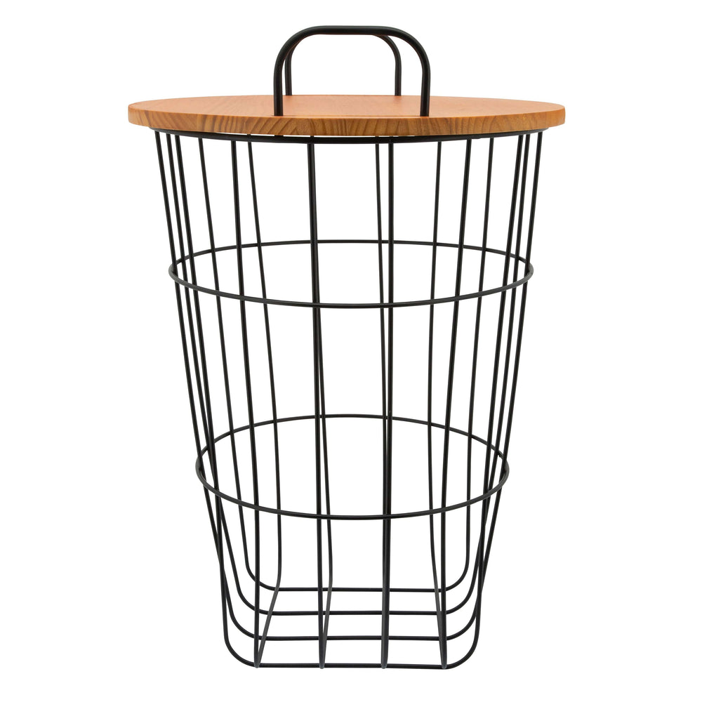 Metal 22"h Storage Basket, Brown