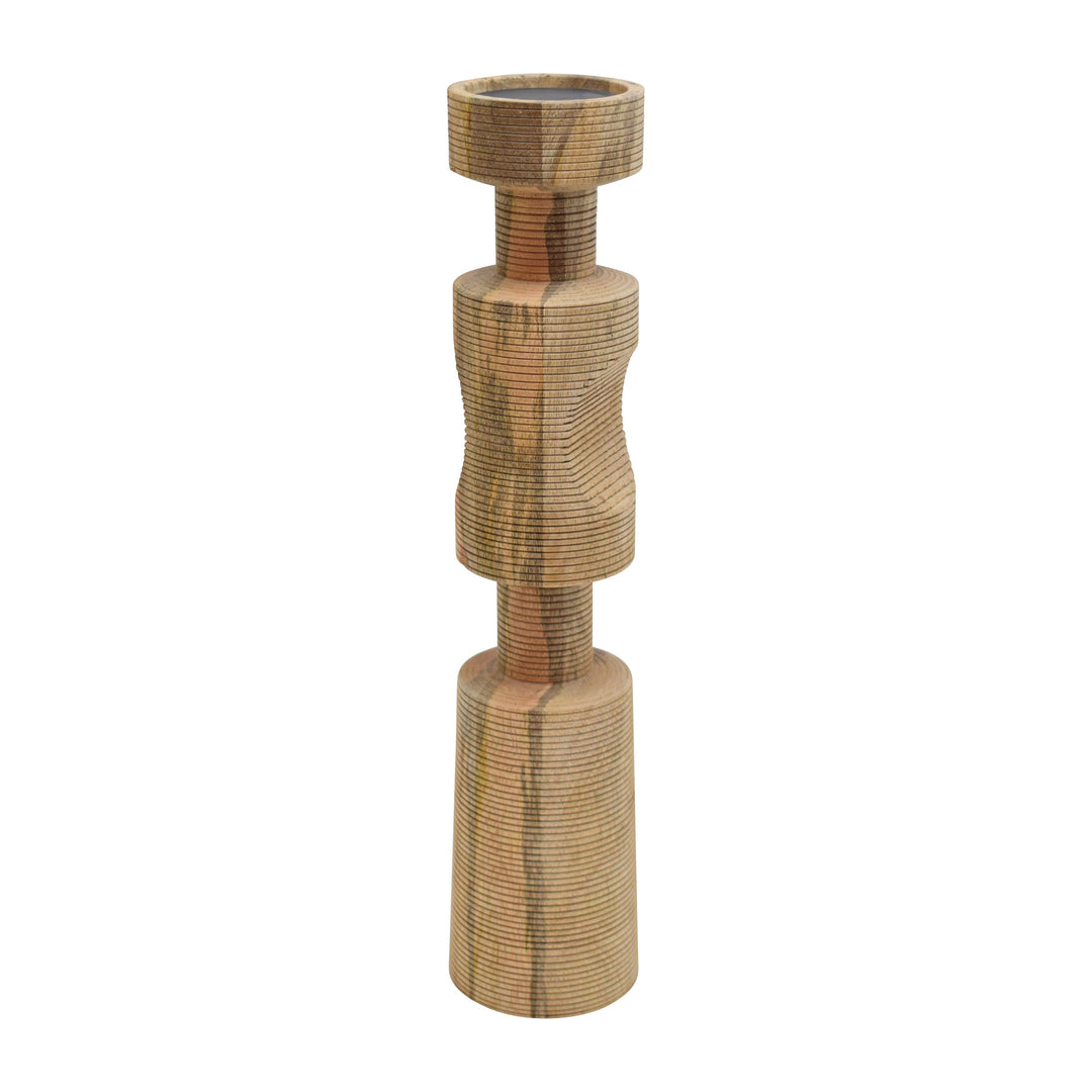 Wood, 20" Nomad Pillar Candleholder, Natural