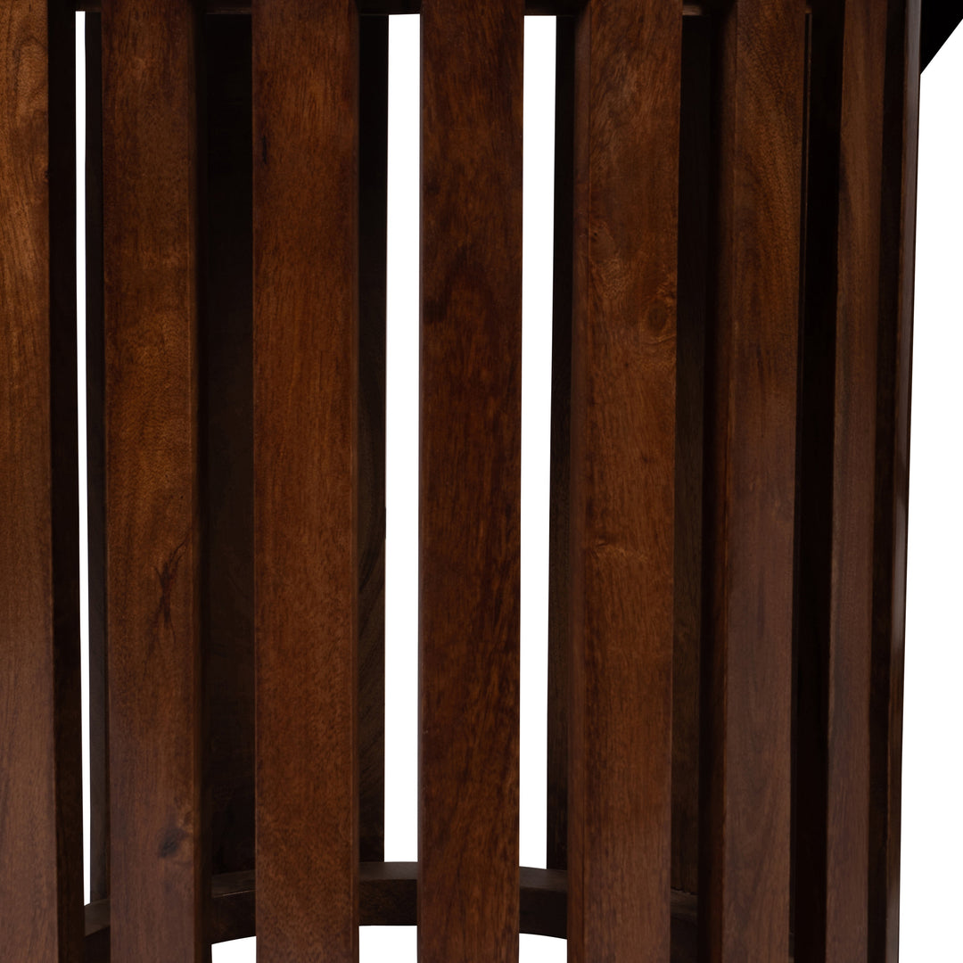 Wood, S/3 18x20/43x22" Table & Stool Set, Brown