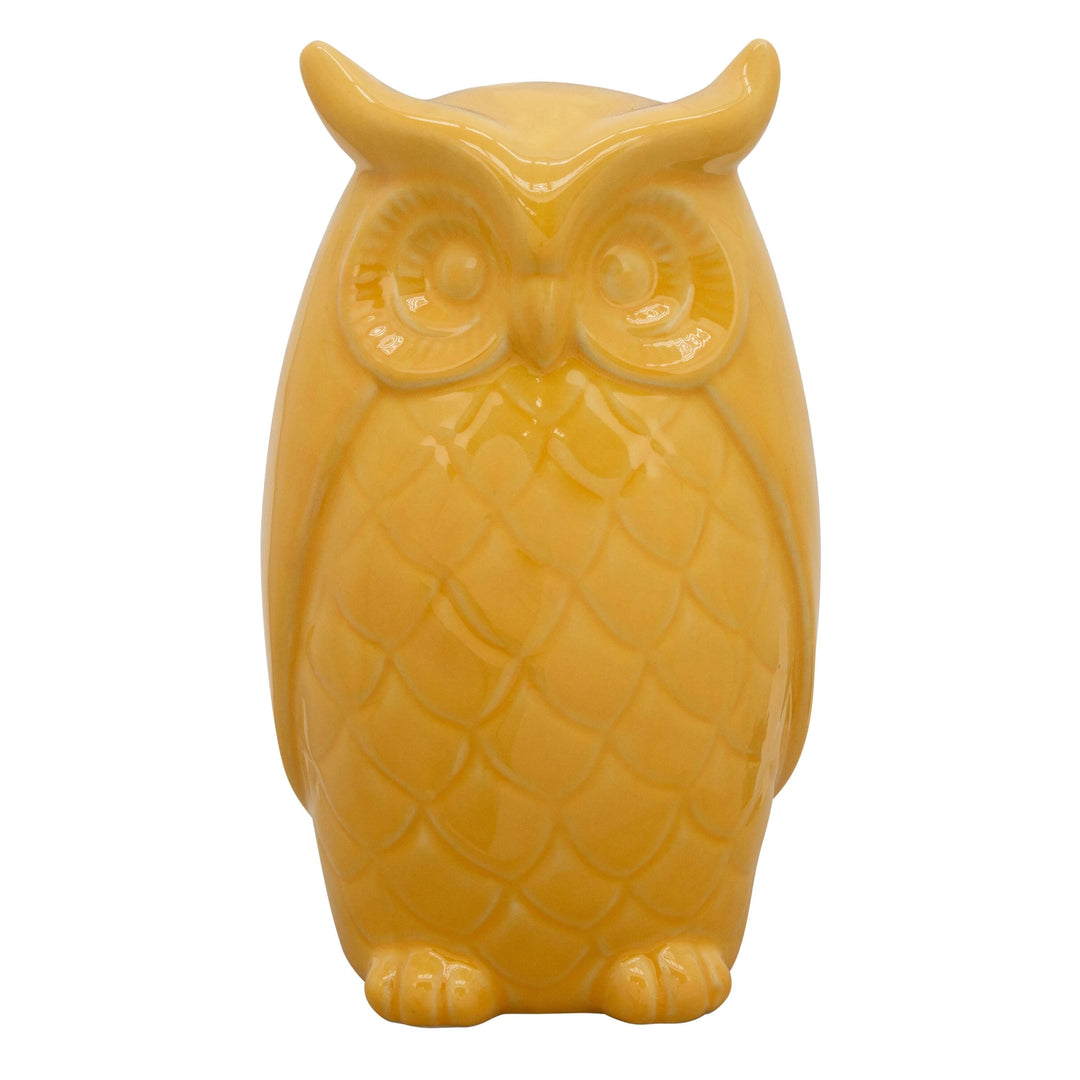 10" Owl Decor, Yellow