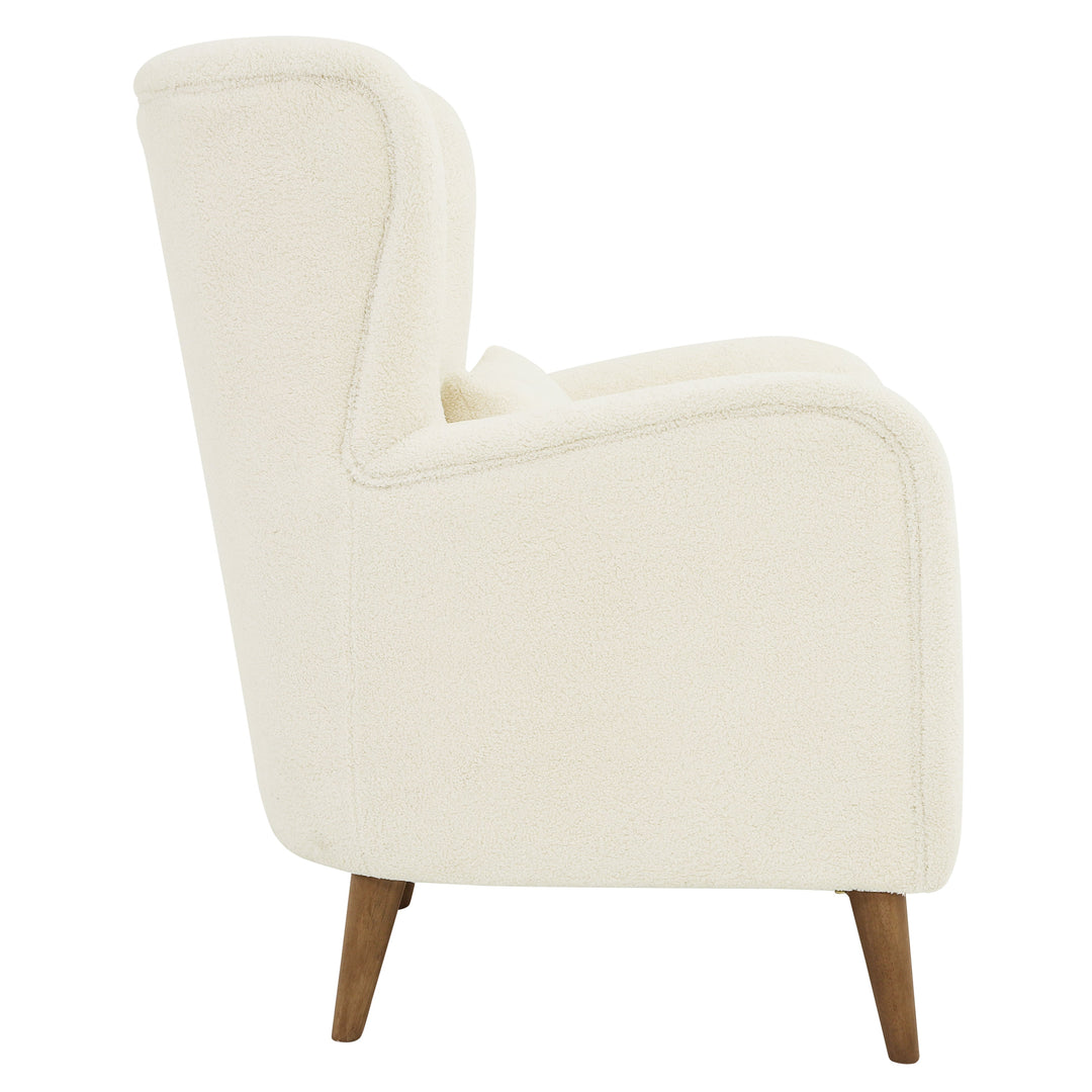 Wood, Winged Arm Chair, Ivory Kd