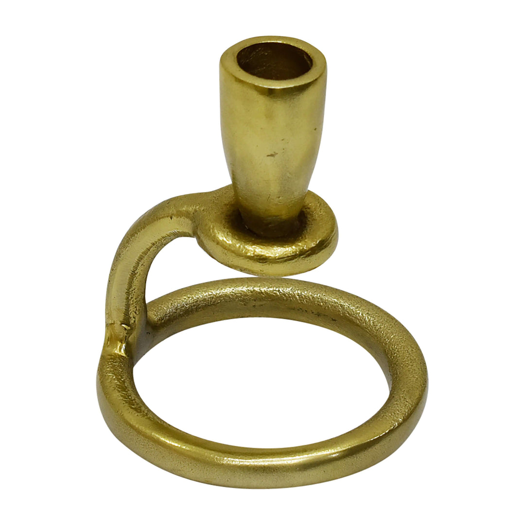 Metal, 4" Lifted Taper Candleholder, Gold