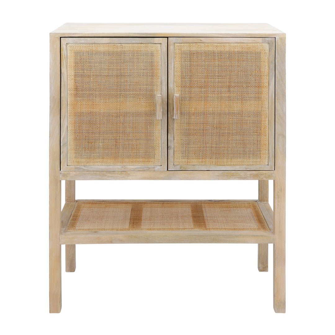 Wood, 35x48 2-rattan Door Cabinet, Natural