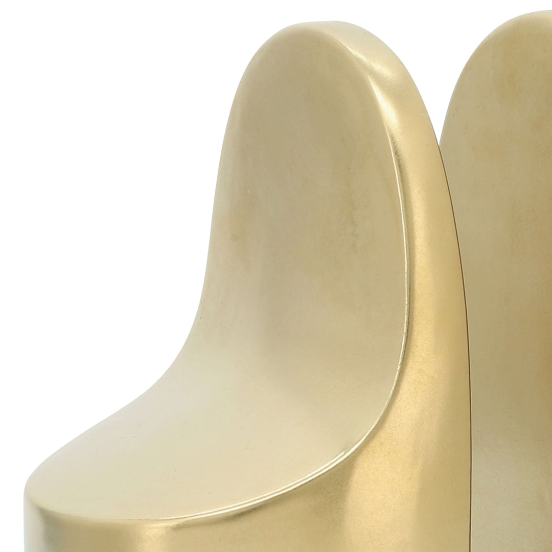 Cer, 6"h Contemporary Bookends, Gold