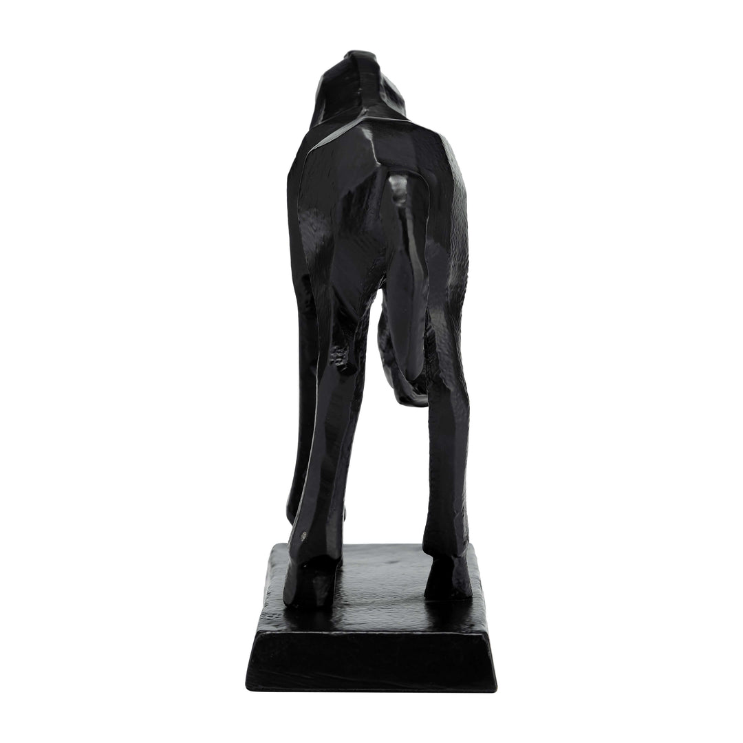 Metal,8"h,bowing Horse Sculpture,black