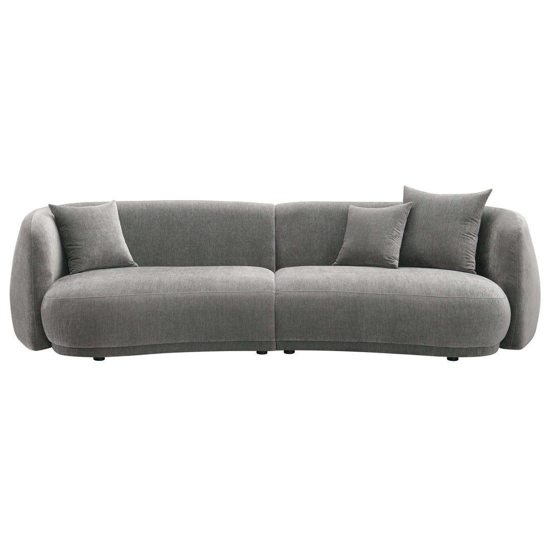 4-seat Curved Sofa, Gray