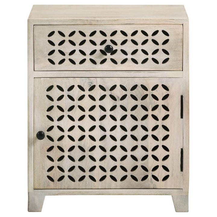 August 1-door Accent Cabinet White Washed