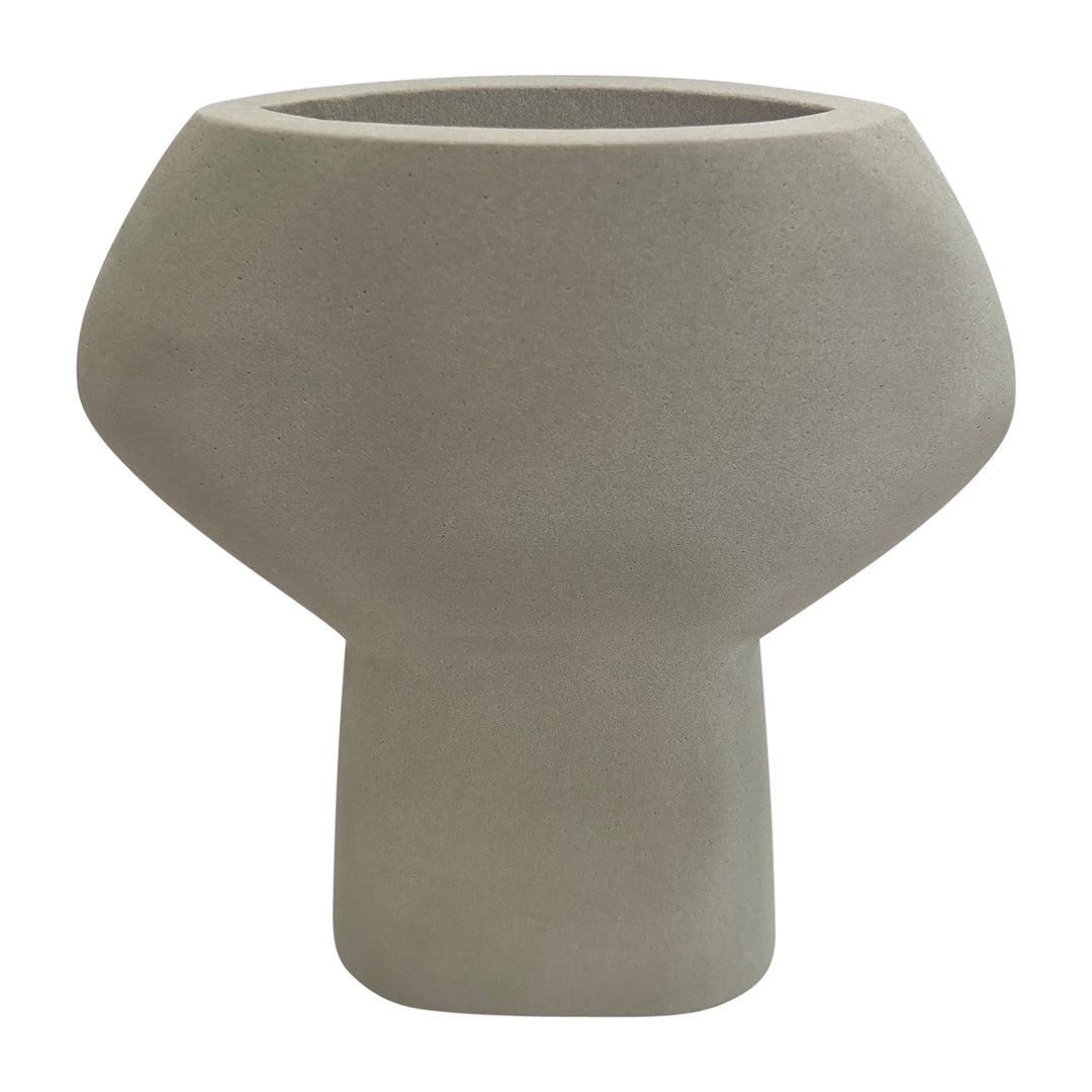 Stone, 11" Bulbous Vase, Natural