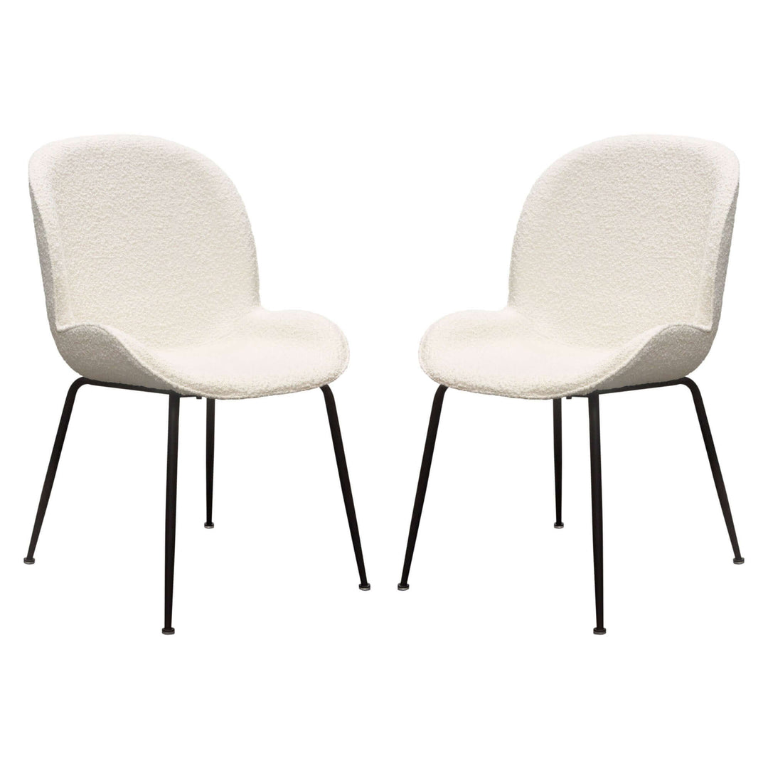 Session 2-Pack Dining Chair in Ivory Boucle