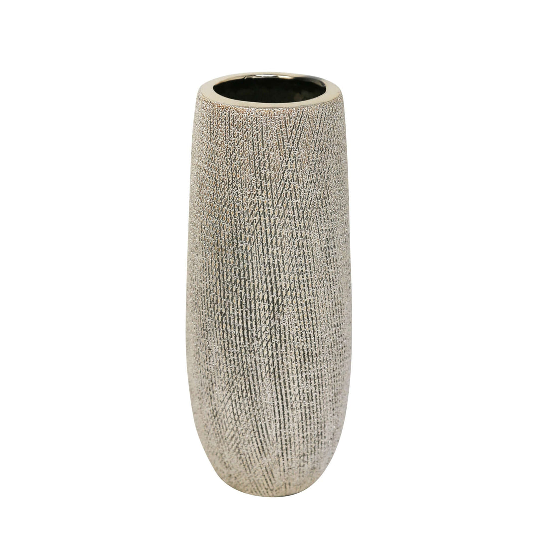 Ceramic 10" Vase,champagne