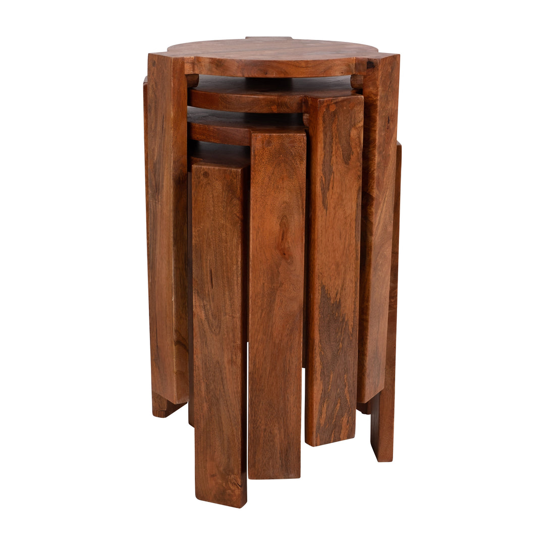 Wood, S/4 14x20 Accents Tables, Brown