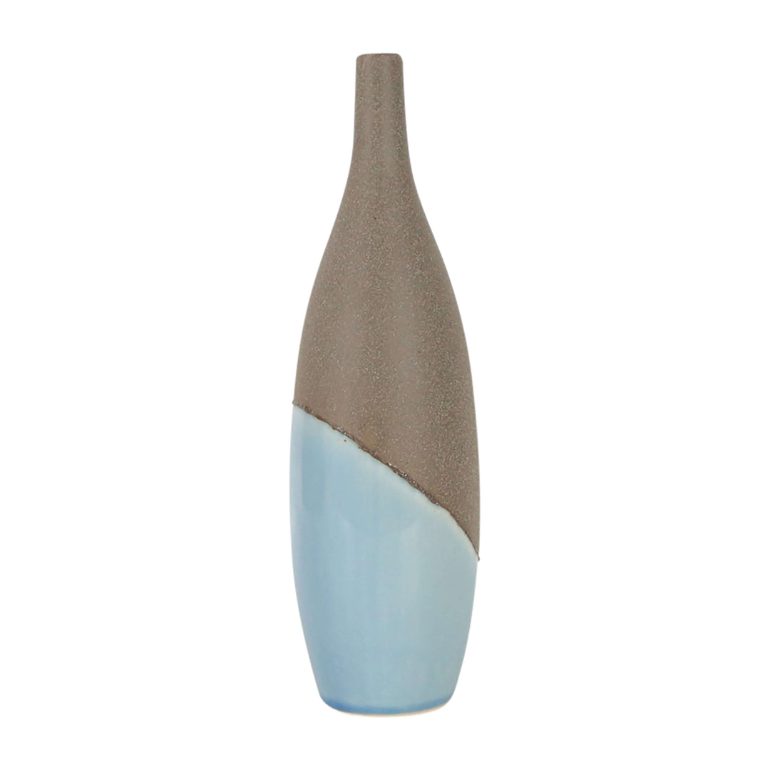 Cer, 15" Half Dipped Vase, Blue