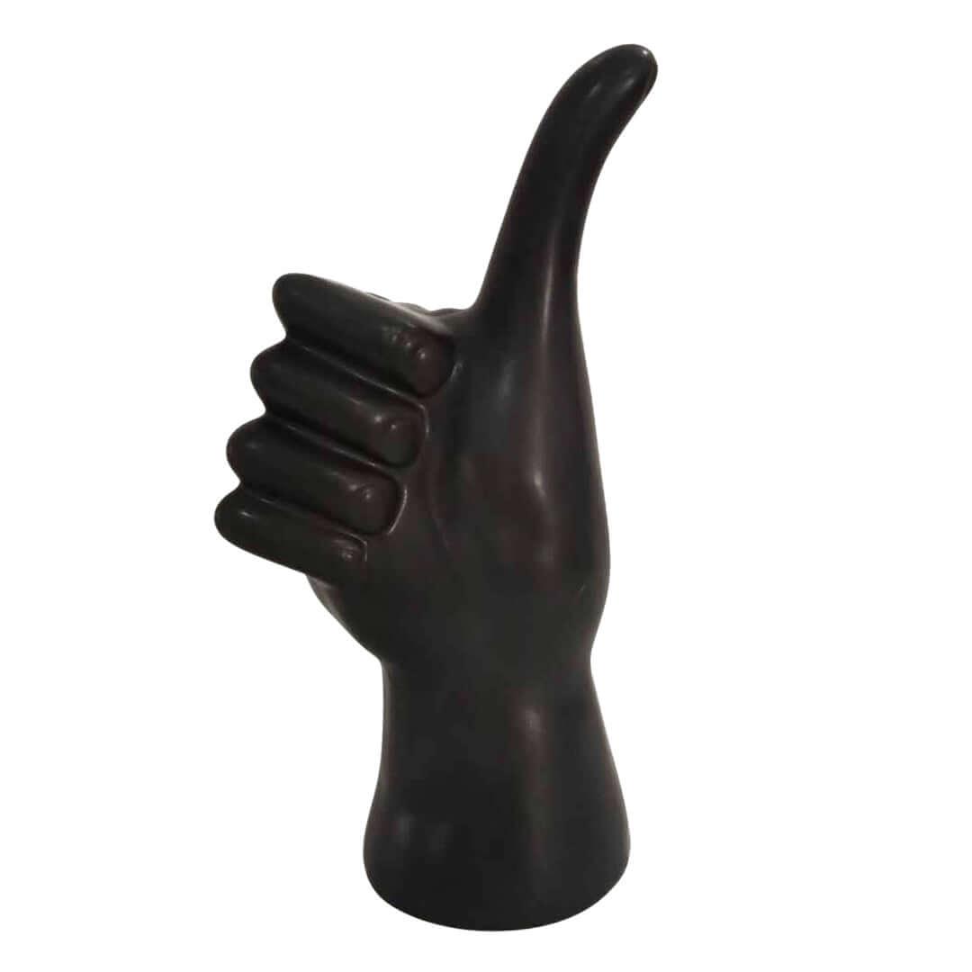 8"h Thumbs Up Table Deco, Black