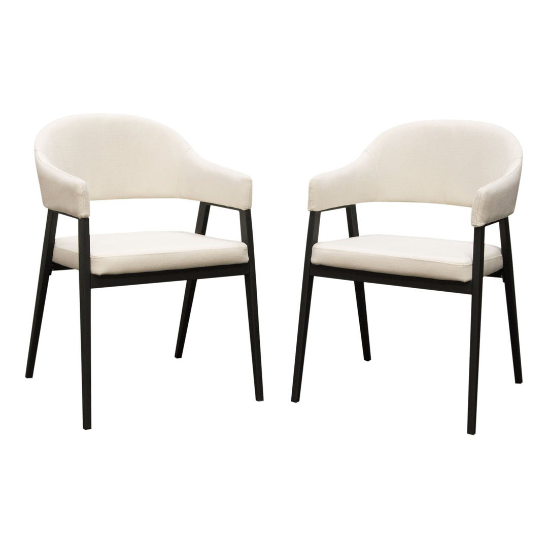 Adele Dining Chairs Set of (2PC Set) Cream / 21x23x33