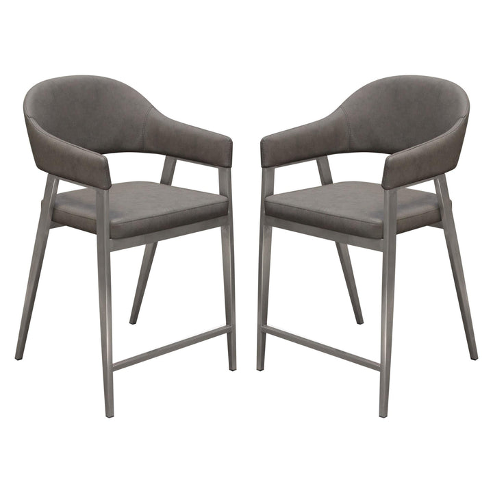 Adele Set of Two Counter Height Chairs 22x24x38 / Grey