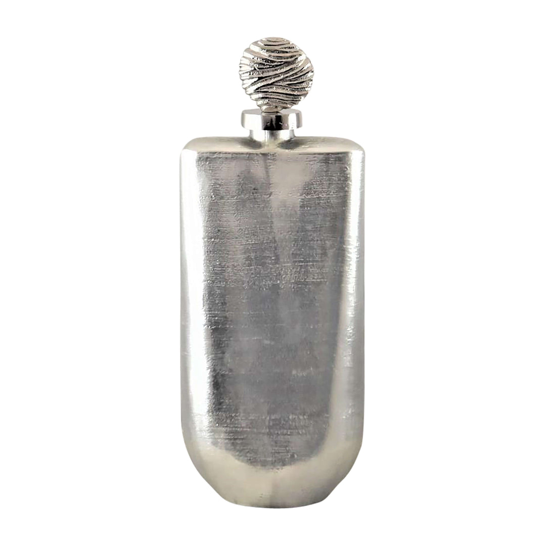 Glass, 19" Metallic Bottle Orb Topper, Silver