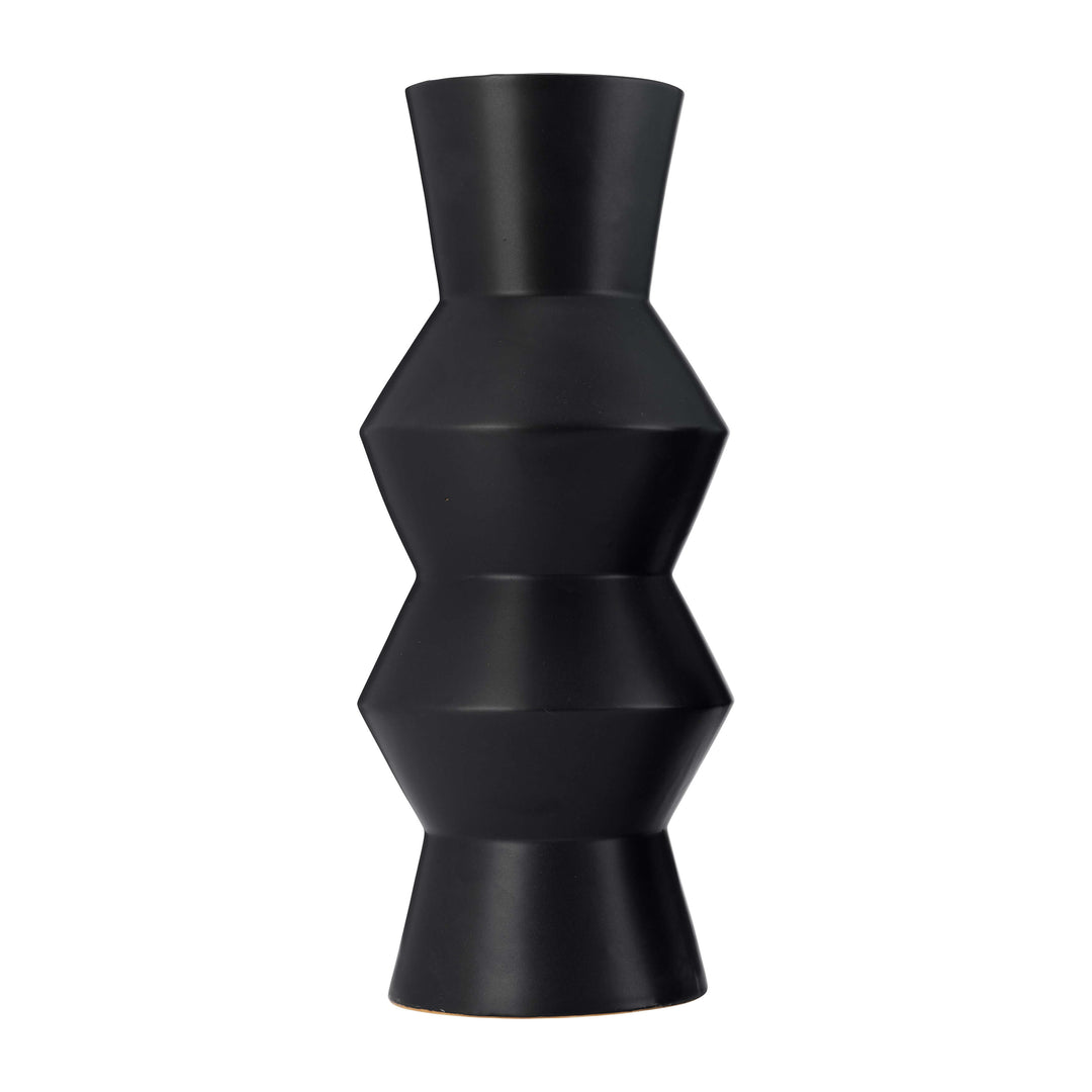 Cer, 17"h Totem Vase, Black