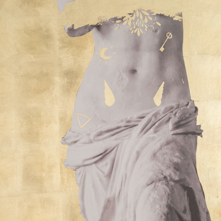 47x94, Hand Painted Venus In Gold, Wht