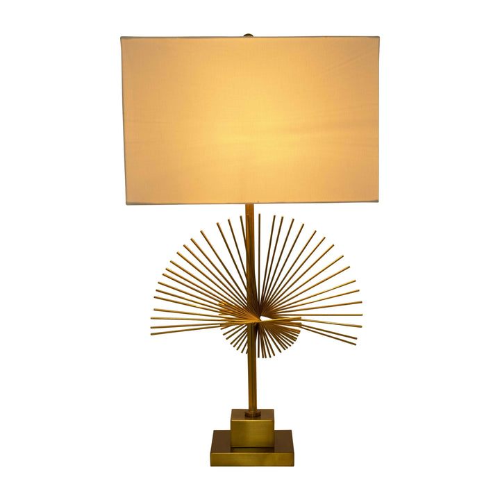 Metal 31" Rays Table Lamp, Gold