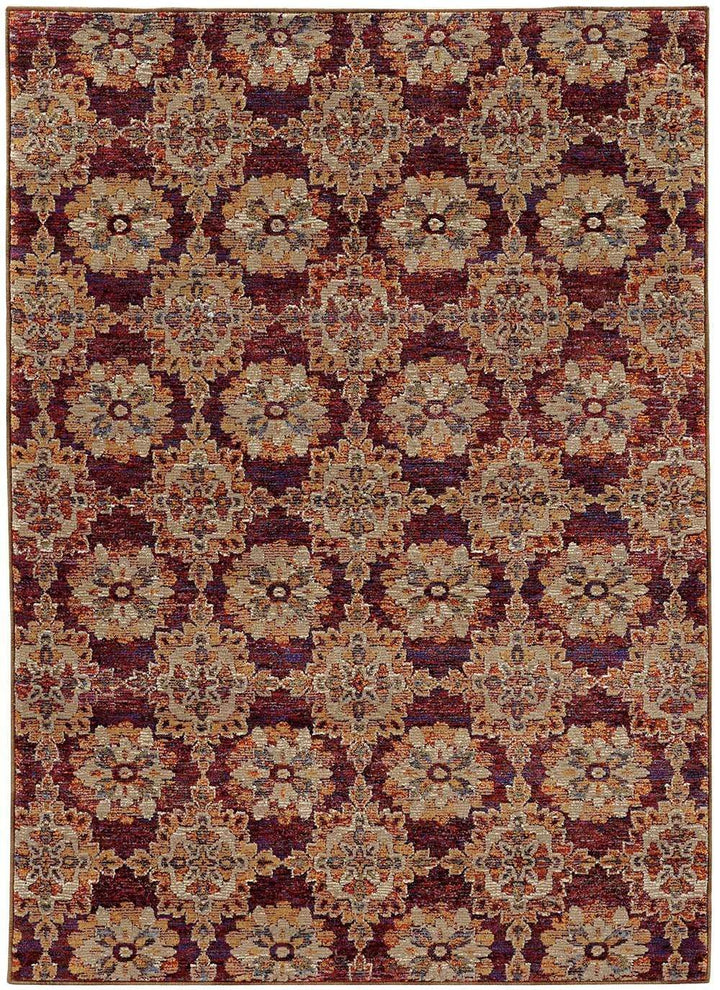 Andorra Rug Collection 5' 3" X 7' 3" / 6883A - Red/Gold