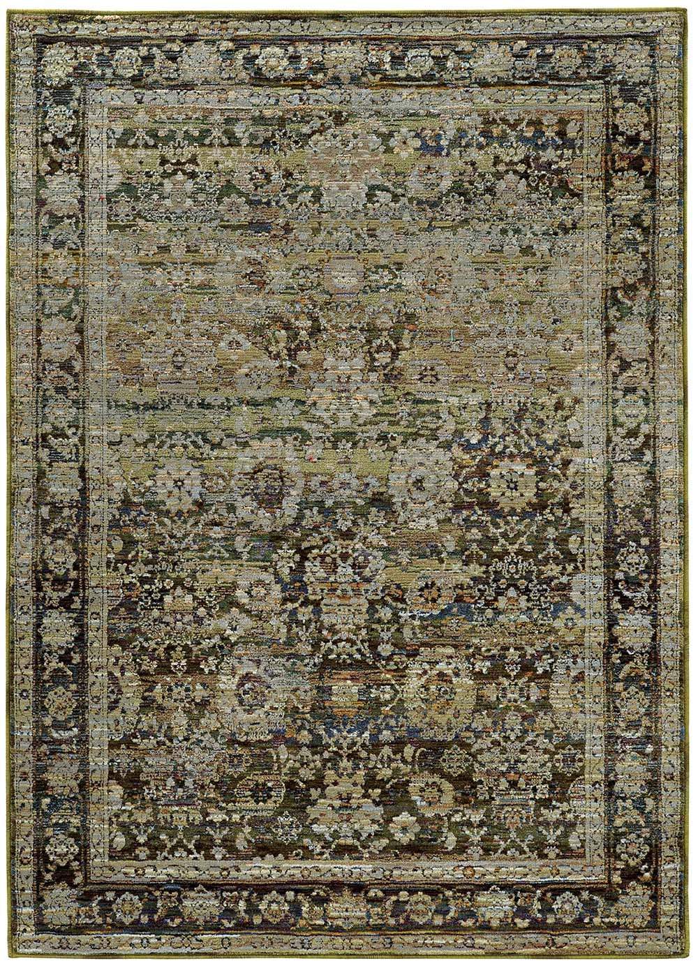 Andorra Rug Collection 5' 3" X 7' 3" / 7125C - Green/Brown