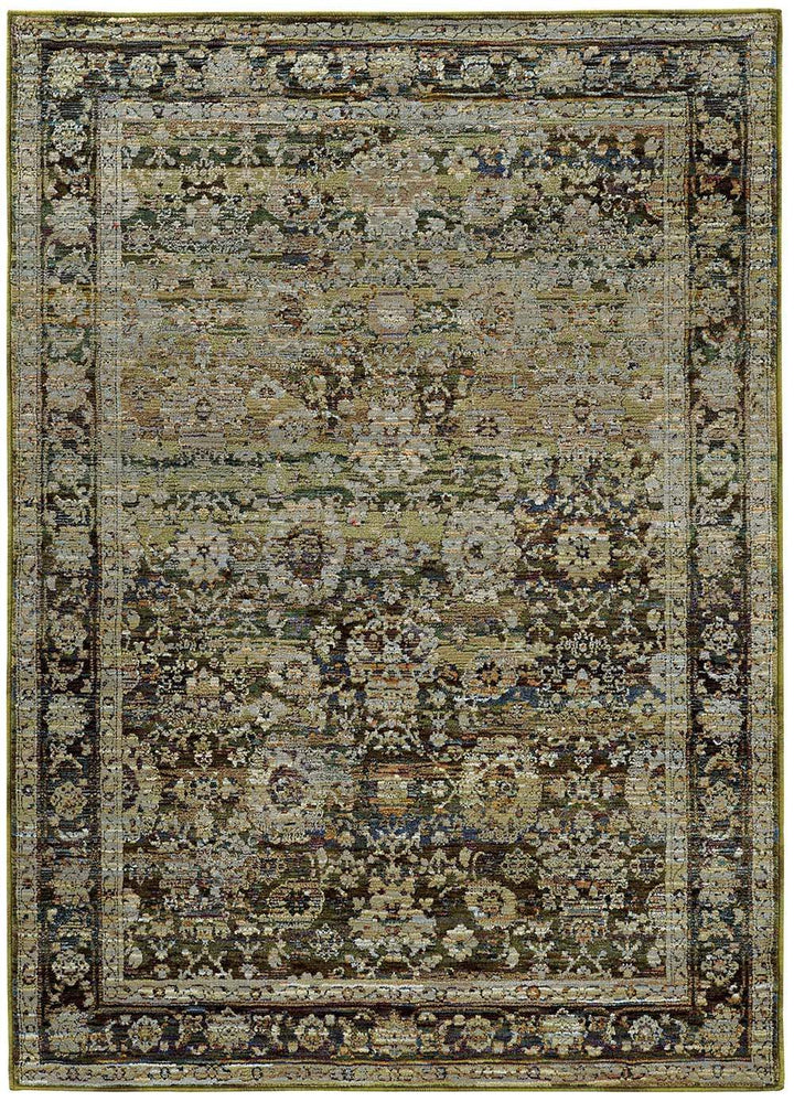 Andorra Rug Collection 5' 3" X 7' 3" / 7125C - Green/Brown