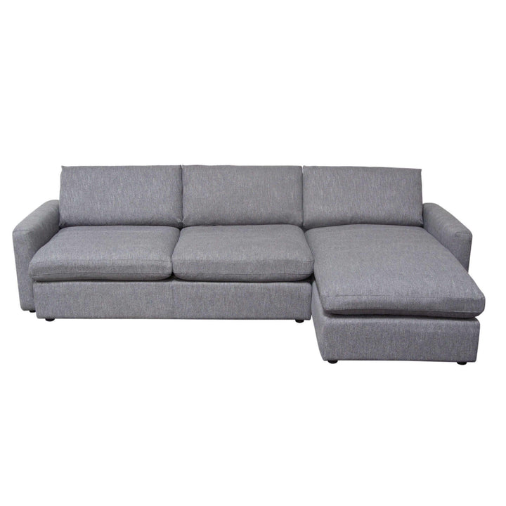 Arcadia 2PC Reversible Chaise Grey Sectional 188 x 67 x 33 / Grey