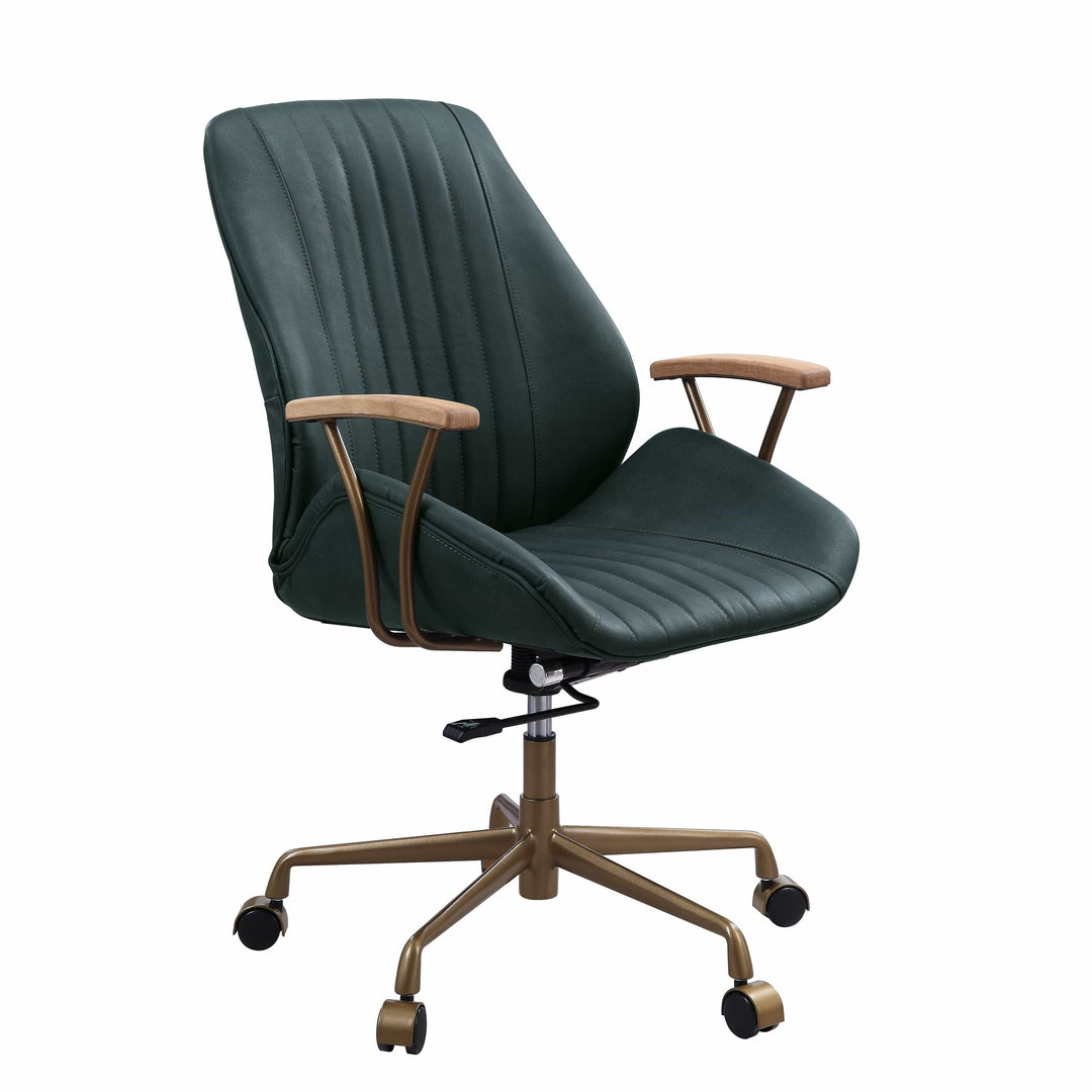 Argrio Office Chair 24"L X 28"W X 38-41"H / Dark Green Finish