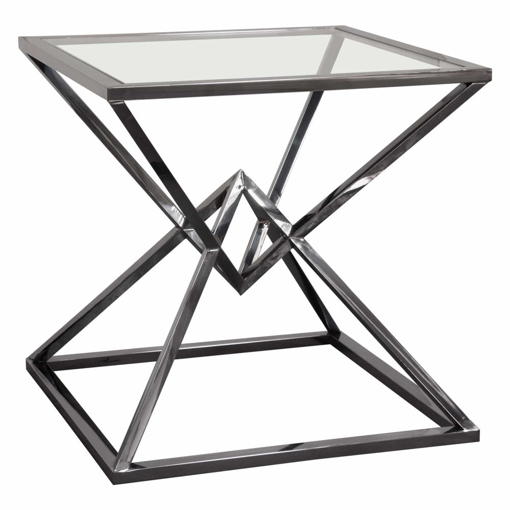 Aria End Table Tinted Black / 24x24x24