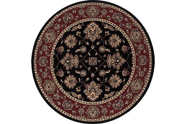 Ariana Rug Collection 6' Round / 623M3 / Black - Red