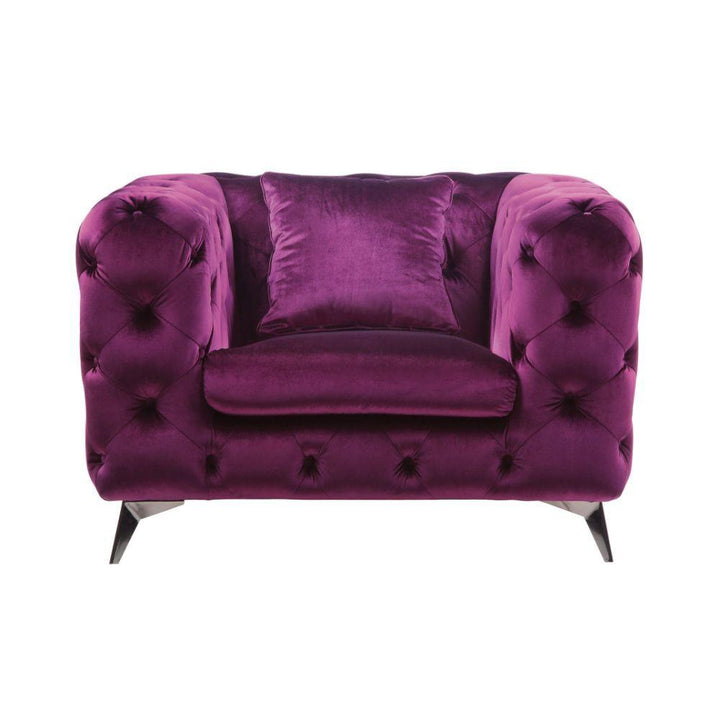 Atronia Accent Chair 48"L X 37"W X 30"H / Purple