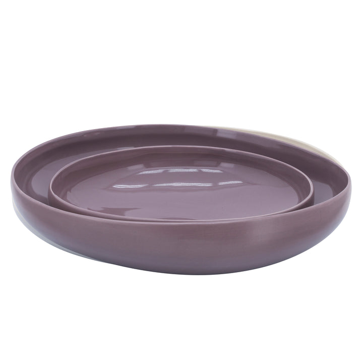 S/2 Organic Bowls 12/15", Lavander
