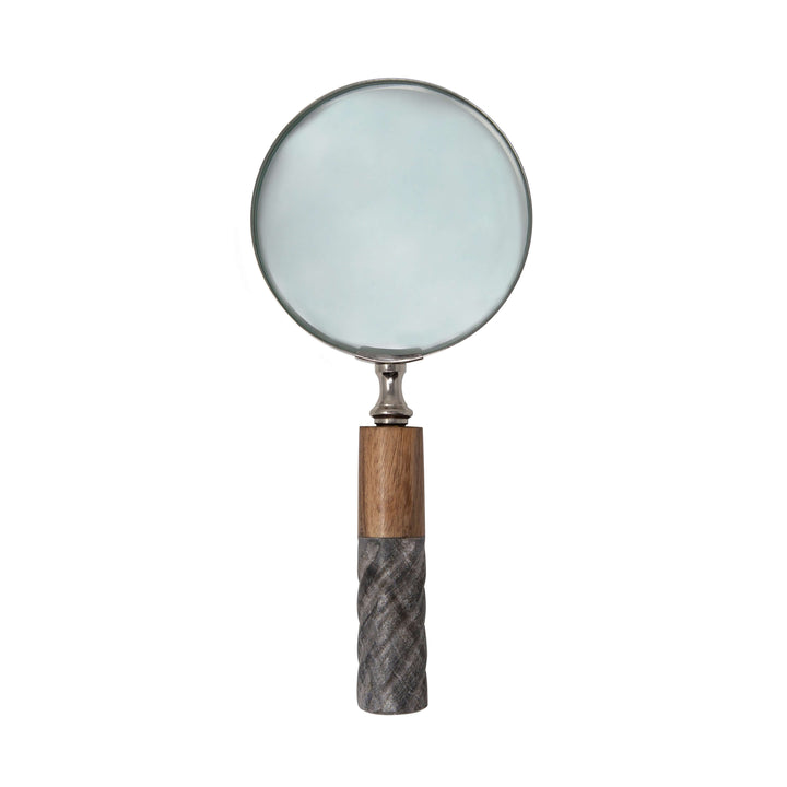 4"d Magnifying Glass, 2-tone Brown/gray