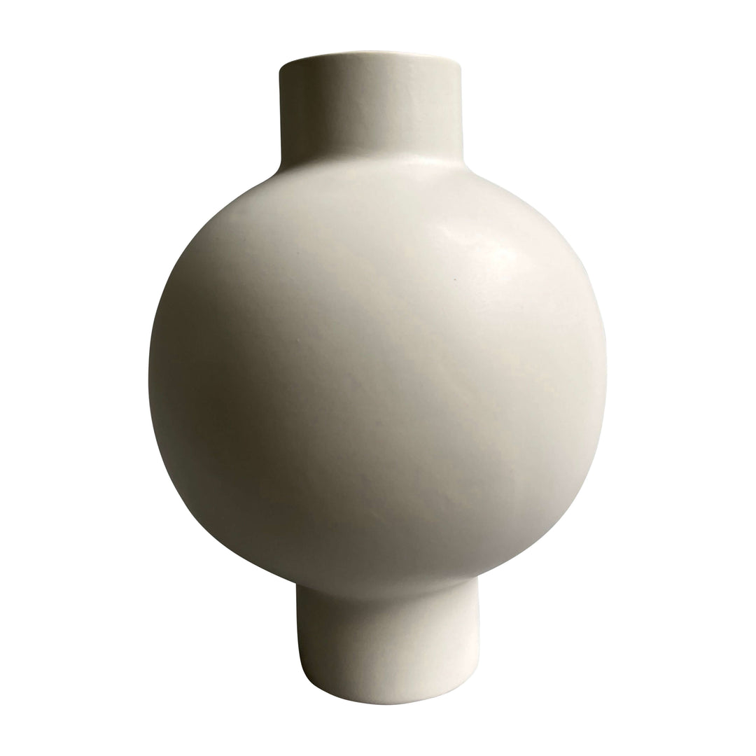 Cer, 18"h Bubble Vase, White
