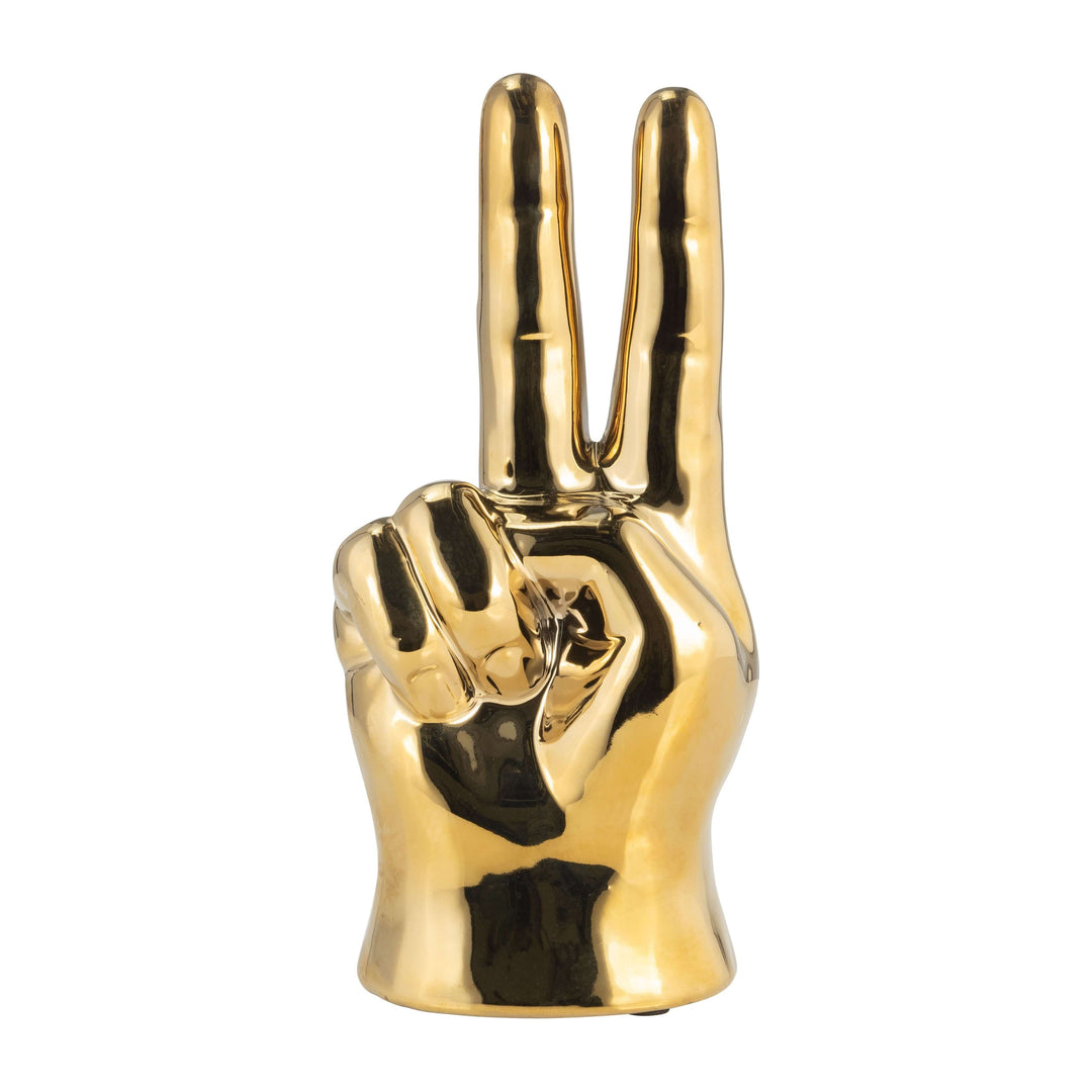 6" Peace Sign, Gold