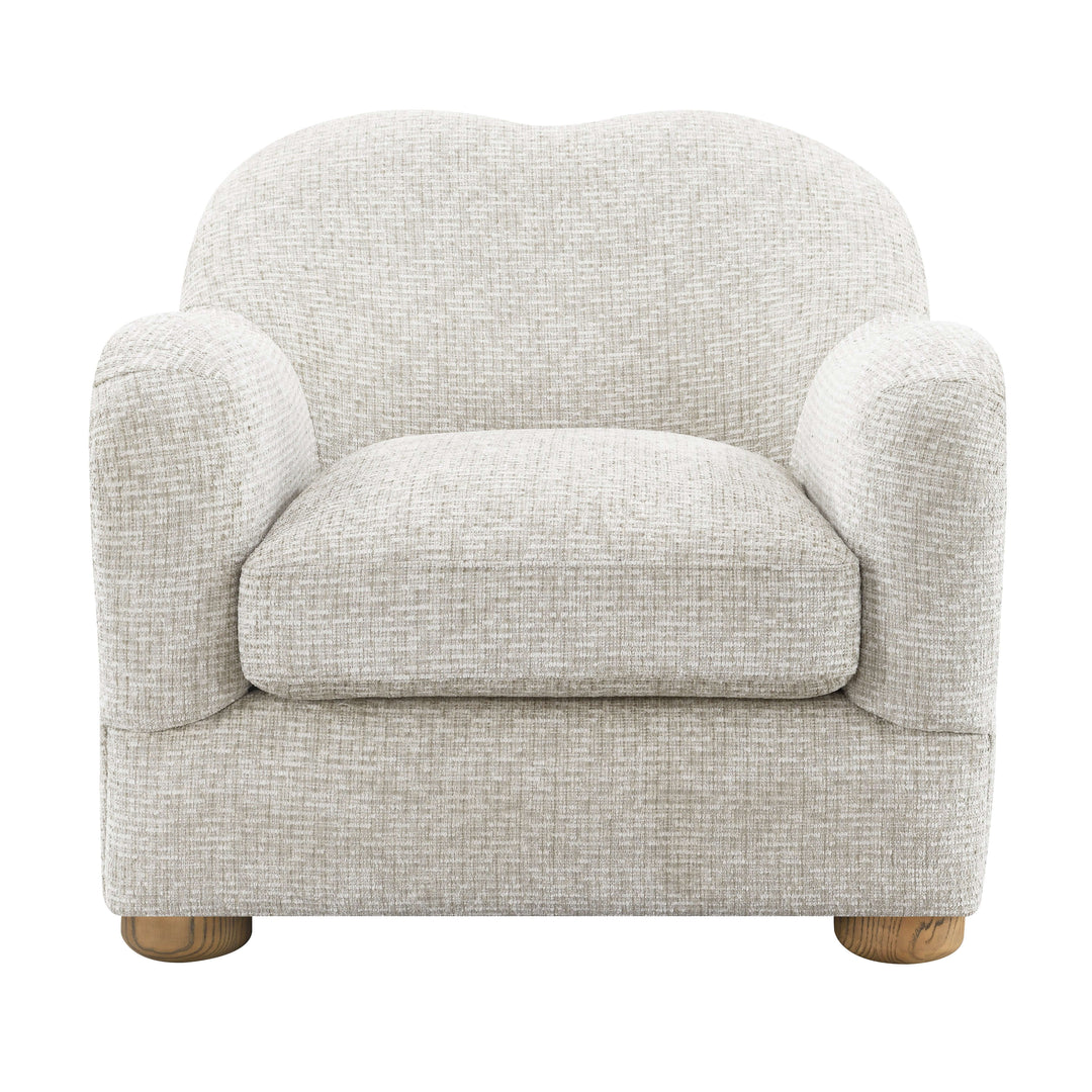 Curved Back Chair, Beige