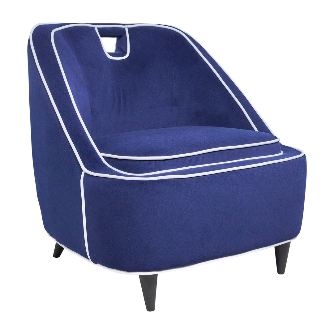 Two-toned Accent Chair - Dark Blue  Kd
