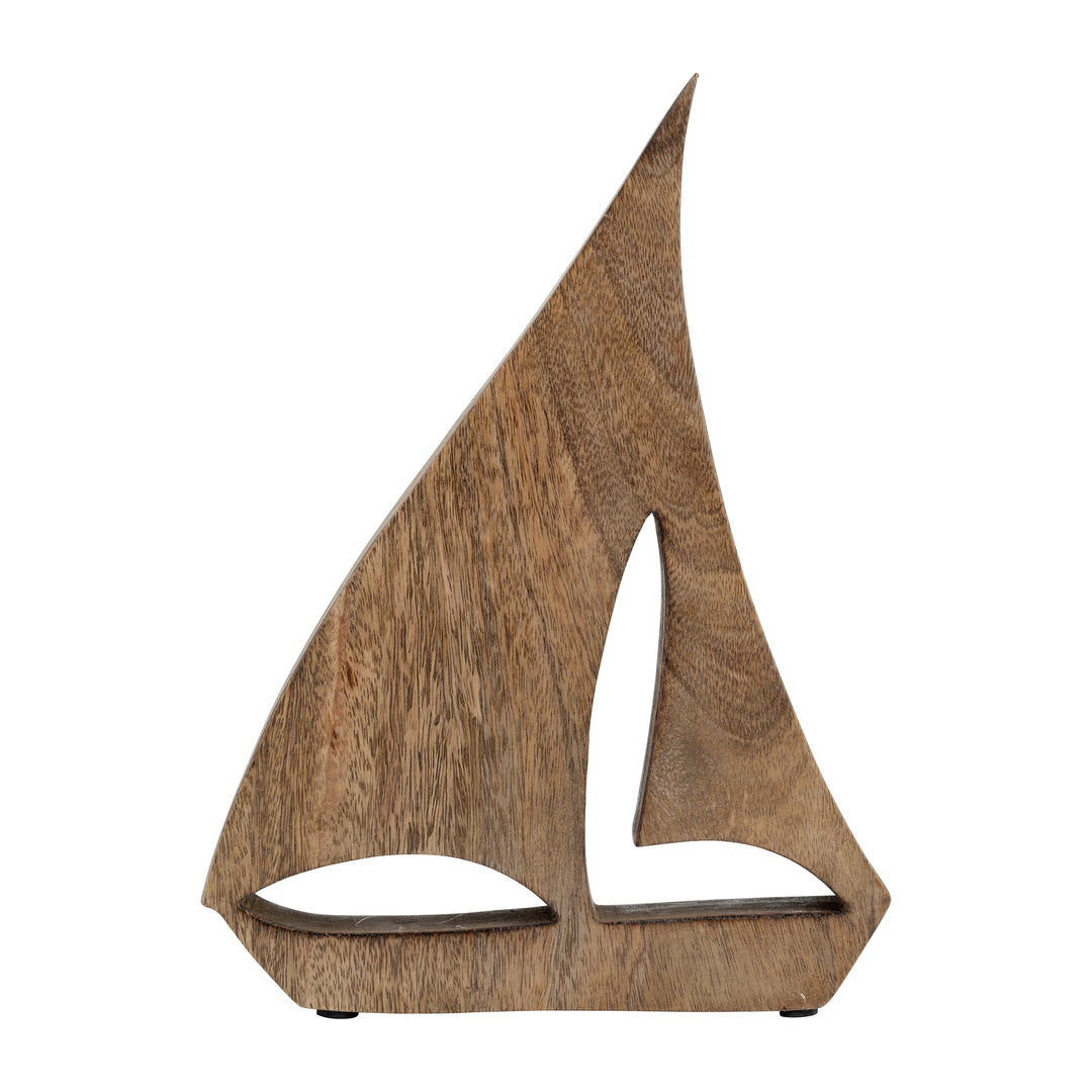 Wood, 4x9" Sailboat, Brown