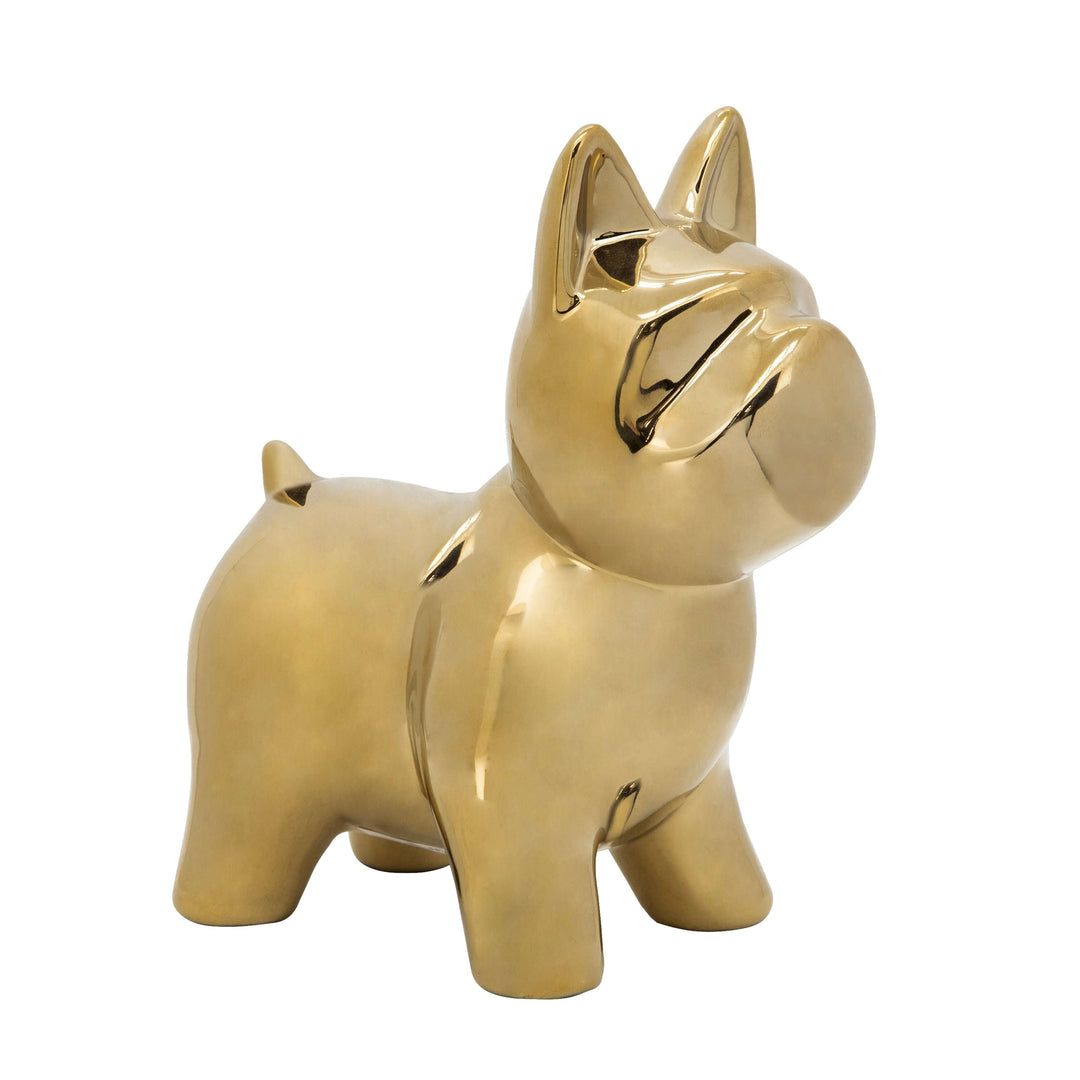 Cer, 8" Dog Table Deco, Gold
