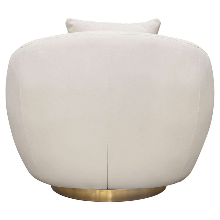 Celine Swivel Accent Chair Cream / 39 x 35 x 32