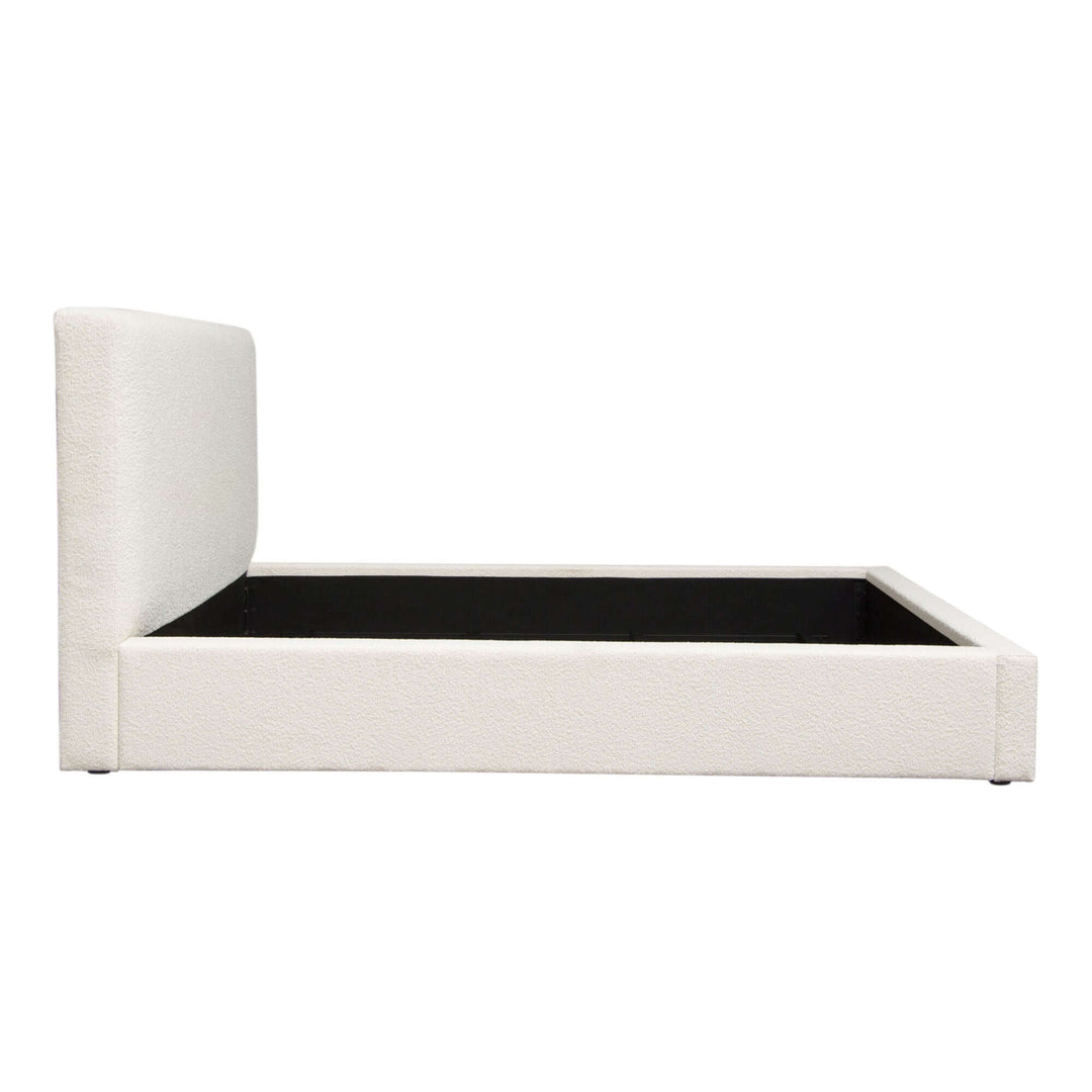 Cloud 43" Low Profile Bed in Ivory Boucle Fabric