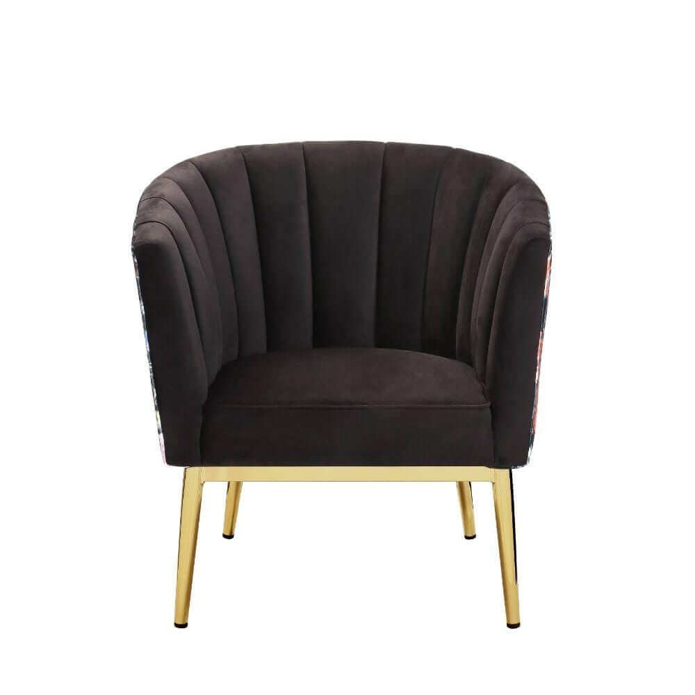Colla Accent Chair 31"L X 30"W X 34"H / Black/Gold