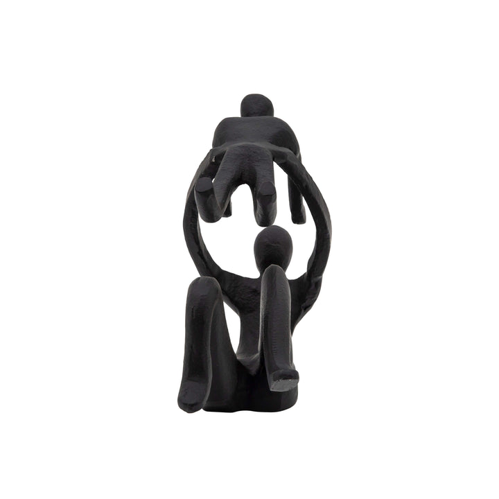 8" Mother And Child Deco, Black