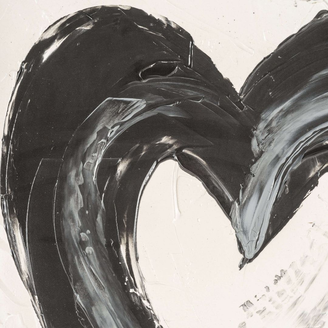 32x47, Hand Painted Blk Heart