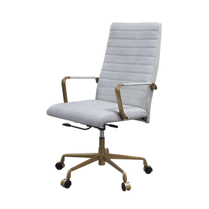 Duralo Office Chair Vintage White Finish / 25"L X 27"W X 43"H